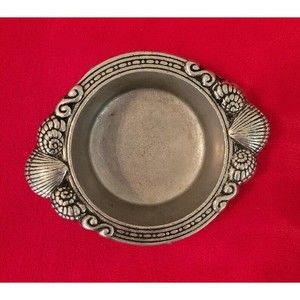 VTG Carson Industries Statesmetal Seashell Trinket Dish Bowl USA Freeport PA